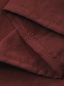 Dazy Plus 大码纯色吊带无袖优雅简约夏季睡裙邮轮装女式连衣裙 - 酒紅色 - 查看 3