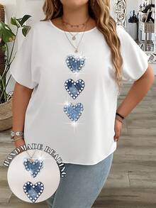 EMERY ROSE Áo sơ mi dáng rộng thoải mái, cổ tròn, tay ngắn, cỡ lớn, thích hợp cho mùa hè. - Nhiều màu - Xem 4