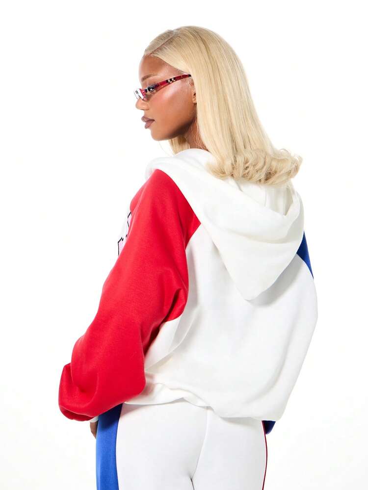 SUMWON WOMEN Puerto Rico Print Full-Zip Hoodie