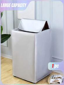 1 件装顶部装载洗衣机罩采用牛津布制成，防水防晒防尘，加厚，适用于学校办公室家用旅行包收纳袋，多种尺寸 - 銀色 - 查看 1