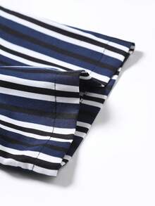 Manfinity RSRT Áo sơ mi nam mùa hè, kiểu dáng thường ngày, phối màu, kẻ sọc, cổ polo, tay ngắn, thích hợp cho kỳ nghỉ và đi làm, áo sơ mi nam đi biển, áo sơ mi cài nút màu xanh đen trắng, áo sơ mi nam mùa hè, áo sơ mi kẻ sọc nam, áo sơ mi cài nút mùa hè cho nam, phong cách cổ điển, thích hợp cho mặc hàng ngày, những chuyến đi cuối tuần, hoạt động ngoài trời, du lịch, môi trường làm việc thoải mái hoặc những dịp bán trang trọng, quà tặng cho bạn trai/chồng, quà kỷ niệm/sinh nhật, tiệc tùng, kỳ nghỉ hè, trang phục đi biển, đám cưới kiểu Hawaii, từ xuân đến hè. - Màu xanh lam - Xem 7