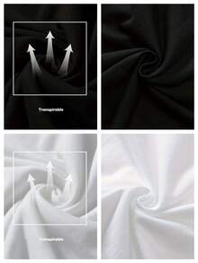 A men's round neck casual short top, elegant and casual, suitable for daily outings, Christmas, regular length, essential for travel - Blanco - Ver 6