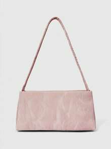 ROMWE Kawaii Fashion Ladies Bow Decoration Shoulder Bag Women's Bag Underarm Bag Square Bag, Perfect Valentine's Day Gift For Her, Best Valentine's Gift Choice Ever, Fashionable Bow Purse For Women , Pink - Pink - View 3