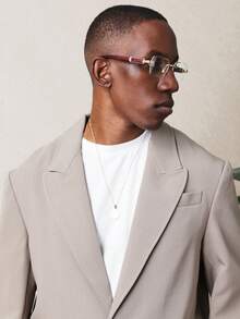 SUMWON Classic Single Breasted Notch Lapel Blazer For Business Professional Office Formal Occasions - Khaki - View 5