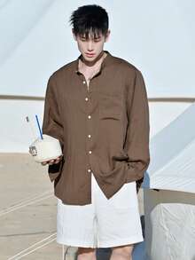 DAZY 男士短袖衬衫套装，夏季多色衬衫套装 - 彩色 - 查看 7