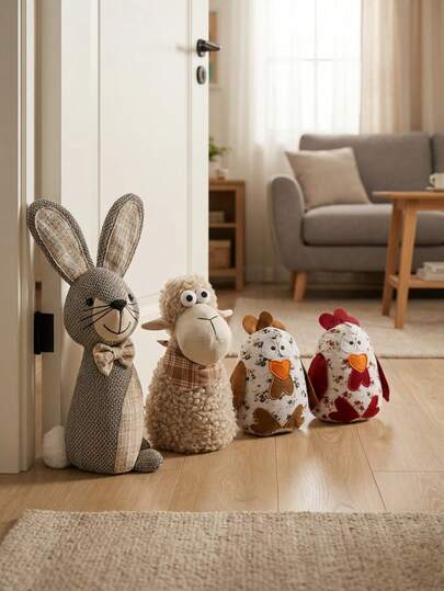 Cirelle Sand - Filled Door Stopper Embroidered Rabbit/Chicken/Sheep Cute Funny Home Decor Perfect Gift Choice
