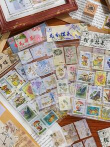 1 Set Of 4 Pcs"Golden Years" Gold Foil Stickers, Cute 2 Packs, Children's Journal Stickers, Retro Material Wholesale - Jinse Times - View 2