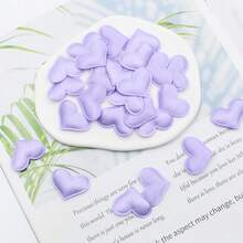 100 Pieces/Pack Of Heart-Shaped Petal Decoration, Holiday Colored Heart-Shaped Decoration Paper, Suitable For Wedding, Holiday, Party, Birthday, Halloween Decoration - Colored, Christmas Decoration, Christmas Gifts, Wall Decoration, Bedroom Curtains - Purple - View 1