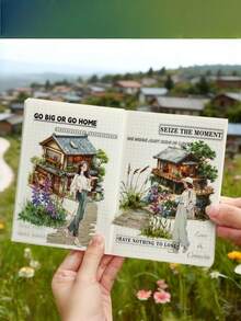 1 Pc Ancient Road Impression Die-Cut Tape, Journal Tape, Sticker Tape, PET Tape, Landscape Journal Tape - Ancient Road Impression - View 5