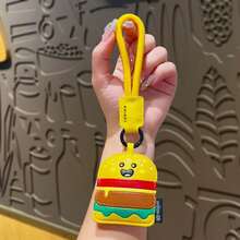 [Fun Keyring]Hot Chili & Pizza Keychain Best Friend Gift | Quirky Key Chain | Cute Foodie Accessory | Novelty Present - Multicolor - View 20