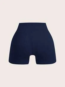 SHEIN EZwear 藏蓝色针织女式运动休闲户外套装，春夏款 - 藏蓝色 - 查看 6