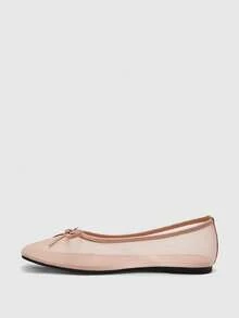 CUCCOO BIZCHIC Spring And Summer Women's New Mesh Breathable Bow Mary Jane Shoes Spring Shoes - Mesh apricot - View 8