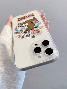 SCOOBY-DOO X SHEIN 史酷比透明极简软壳卡通系列手机壳，兼容iPhone 17/13/14/15/16 Pro，原创手绘软壳，防摔设计，节日女友礼物 - 彩色 - 查看 3