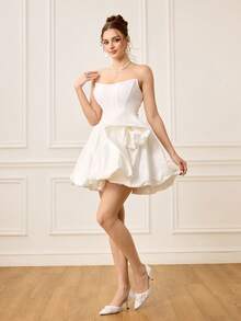 CUCCOO HITCHD Women's Pointed Toe Bow Decor Elegant High Heels Valentine's Day Elegant Shoes - White - View 3