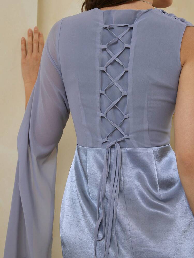 Spring/Summer Formal Dress, Elegant Satin Dress For Wedding, Party, Prom, Commute Maxi Dress Sundress