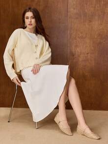 MOTF 女士网面方头平底鞋 - 杏色 - 查看 3