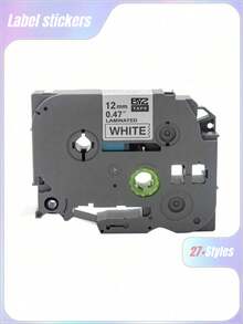 1pc TZe-231 12mm Label Tape Compatible Brother TZe Tape TZe231 Tze131 Tze-631 Tze-531 Tze-731 Tze-431 For Brother Marker PTD450 TZ-White-Label Tape 231 131 Laminated Tape 631 431 531 Labeling Ribbon Compatible With Brother PT-H110 Label Maker Random Sending Back To School - Multicolor - View 2