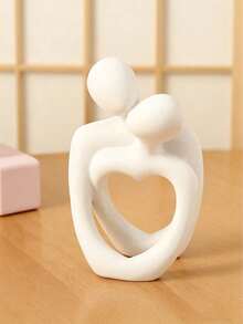 1PC Love Of Kiss Statue, Resin Hugging Couple Decor Ornament, Romantic Gift Meaningful Sculpture For Bedroom Home Office Shelf Desktop Decoration - Multicolor - View 7