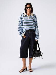 LYSMO Women's Casual Striped Raglan Long Sleeve T-Shirt - Multicolor - View 6