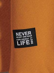 Manfinity VCAY Herren Lässig Langarm Strick Patchwork Sweatshirt in Gebrannt Orange, Sweatshirt Orange Set Herren, Herren Sweatshirts, Pullover Herren, Langarm Sweatshirt für Herren - Verschiedenfarbig - Übersicht 4