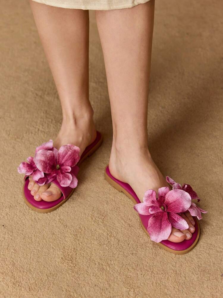 WOMEN'S SIMPLE FLORAL ROUND TOE FLATS, ELEGANT COMFORTABLE SLIP-ON CASUAL DRESS SHOES FOR WORK, DATE, PARTY, FORMAL OCCASIONS FOR CHRISTMAS SPRING SHOES