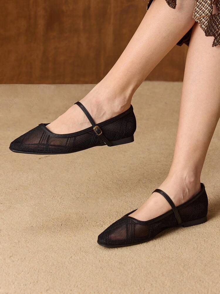 WOMEN'S CASUAL COMMUTE SHEER MESH FLAT SHOES SPRING SHOES