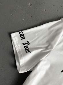 男士休闲字母印花圆领短袖T恤，夏季 - 彩色 - 查看 7