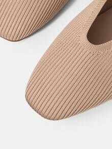 MOTF PREMIUM WOMEN SQUARE TOE BUCKLE STRAP FLATS VALENTINE'S DAY - Apricot - View 6