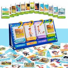 80 tarjetas educativas con imágenes para construir oraciones, tarjetas de escritorio en inglés para la educación de la primera infancia, tarjetas didácticas que promueven el aprendizaje interactivo para niños. - Multicolor - Ver 1