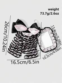 ROMWE Kawaii 1. Vỏ thẻ trượt phong cách Lolita Pháp sang trọng, ngọt ngào, nhẹ nhàng, tinh tế, được làm thủ công tỉ mỉ, màu đen và hồng, làm từ ruy băng chấm bi mật độ cao nhập khẩu, nhiều lớp ren xếp ly, chất liệu acrylic trắng. Thích hợp làm vỏ thẻ, thẻ sinh viên, thẻ ID, móc khóa tự làm, mặt dây chuyền túi xách. Phù hợp cho nhân viên văn phòng, sinh viên, các cô gái dự tiệc và phụ nữ sử dụng hàng ngày, quà tặng ngày lễ. - Màu hồng đen - 96 - Xem 10