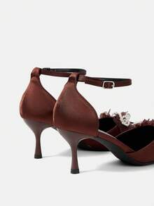CUCCOO HITCHD Women Pumps Valentine's Day - Coffee Brown - View 4