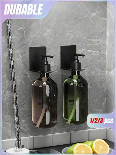 Werkseitig gefertigter ungelochter Edelstahl Shampoo Halter, Handdesinfektionsmittel, Duschgel Regal, Küchenspülmittel Ablage, Duschgel, Handdesinfektionsmittel, Shampoo Halter, Toilette Wandhalterung, ungelochter Anhänger, Edelstahl