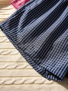 2条装格子印花舒适休闲男士哈伦裤 - 彩色 - 查看 4