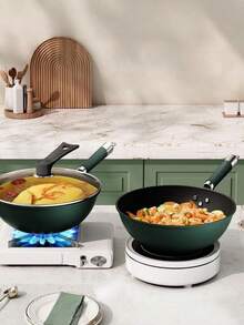 Chảo rán và xào 2 trong 1 Oedersia, nồi nấu chống dính, thích hợp cho bếp từ và bếp ga, dùng để luộc hải sản. - màu xanh lá - Xem 7