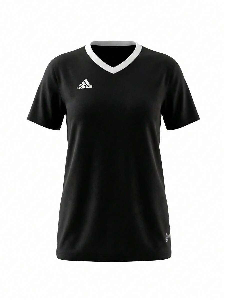 Adidas Entrada 22 Womens T-Shirt Black - Black - View 1