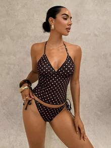 Swim Glamine Sweet Cherry Plaid Bikini Set - Multicolor - View 1