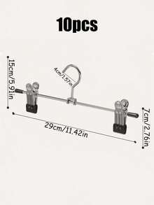 1/5/10 مشبك ملابس من الفولاذ المقاوم للصدأ مانع للانزلاق - خطاطيف متعددة الوظائف لغسيل الملابس والخزانة والبناطيل والتنانير والفساتين | ديكور تنظيم المنزل - متعدد الألوان - مشاهدة 10