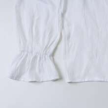 Ticali Top Elegante De Manga Farol Con Acabado De Ribete Fruncido Y Cuello Victoriano C8072 - Blanco - Ver 6