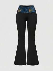 ROMWE Hippie 复古嬉皮西部音乐节木珠流苏边佩斯利印花波西米亚风女装套装 - 彩色 - 查看 5