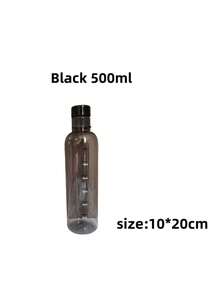 1pc 500ml/750ml AS Plastic Sports Water Bottle With Scale Markings - Portable Graduated Cup For Outdoor Activities - Multicolor - View 2