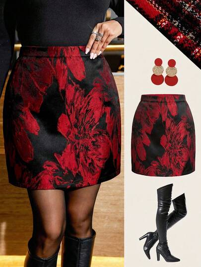 Reflora Plus Size Women's Plaid Wool Blend Elastic Waist A-Line Skirt, Elegant & Versatile, Suitable For Autumn & Winter Birthday Dresses For Women Birthday Outfits For Women Carnival Costume Carnival Women Look 2026 Women Carnival Costume Carnival Outfit Carnival Costume For Women Women's Carnival Costume Spring Outfits For Women Spring Outfit Women Spring Break Outfits Plus Size Skirt Skirts For Women Black White Skirt Skirts For Women Plus Size Elegantes Skirt Floral Dress Floral Dresses For Women Flower