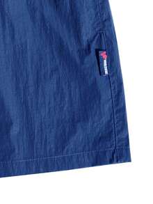 Horizaway Quần short đi biển nam mùa hè, màu trơn, túi xéo, eo có dây rút. - Xanh đậm - Xem 3