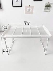 This 4-Piece Stackable Kitchen Shelf Set Features Foldable Open Shelving Made From , High-Quality PP Material And Rust-Resistant Metal. It Can Be Expanded For Use On Kitchen Countertops, Bathrooms, And Cabinets, And Is Also Suitable For National Day, Christmas, Thanksgiving, Home Decor, And Fall Decor. - White - View 4