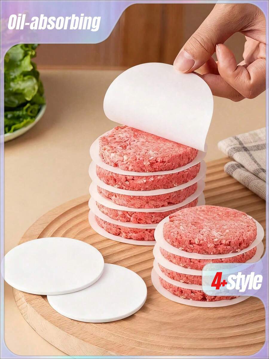 Giấy gói hamburger chống dính 100/500/1000/1500 miếng | Tấm ngăn thực phẩm thấm dầu dùng cho nhà bếp, ngoài trời và nhà hàng - Nhiều màu - Xem 1