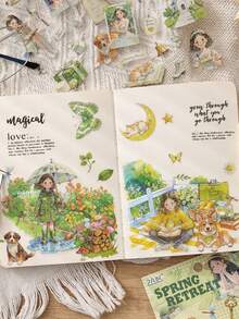 一套6张趣味十足的防水贴纸，适用于日记本、人物贴纸、宠物日记等。 - 彩色 - 查看 8