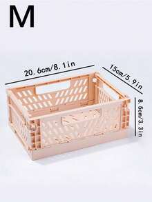1 chiếc giỏ nhựa mini gấp gọn, dùng để sắp xếp và cất giữ đồ đạc, hộp đựng đồ có thể gập lại, thùng đựng đồ, hộp đựng trang sức, thích hợp cho nhà cửa, nhà bếp, phòng ngủ, phòng tắm, văn phòng. - Nhiều màu - Xem 15