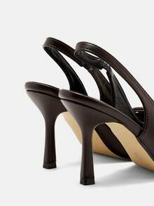 CUCCOO CURVES Plus Size Wide Fit Fashion Pointed Toe High Heel Pumps Spring Shoes Spring Break Easter - Coffee Brown - View 9