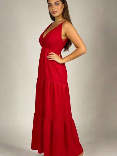 Vestido primaveral para mujer con tirantes delgados