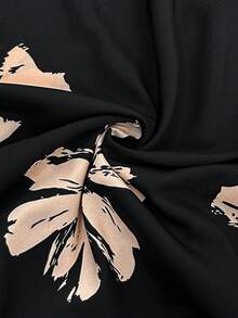 Breezaya Plus Size Summer Casual Vacation Floral Print Camisole Dress - Black - View 3