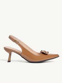 CUCCOO CHICEST Women's Pointed Toe Buckle Design Everyday Versatile Fashion High Heels - Apricot - View 8